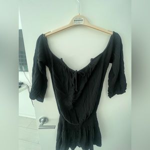 Black Off The Shoulder Romper
